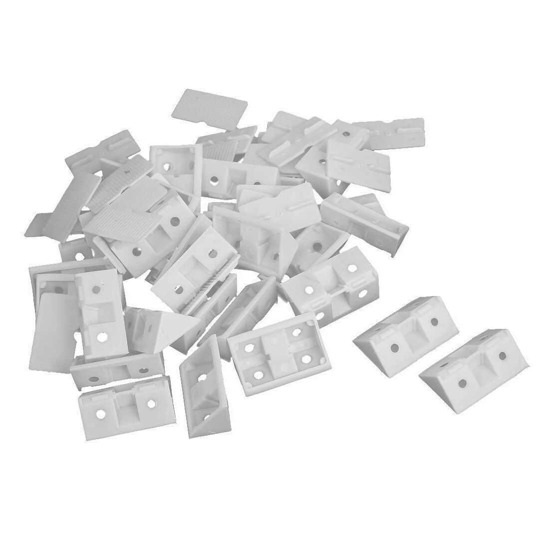 30pcs  ĳ 90 öƽ ڳ ߰ȣ ޱ 귡Ŷ ȭƮ/30pcs Shelf Cabinet 90 Degree Plastic Corner Braces Angle Brackets White